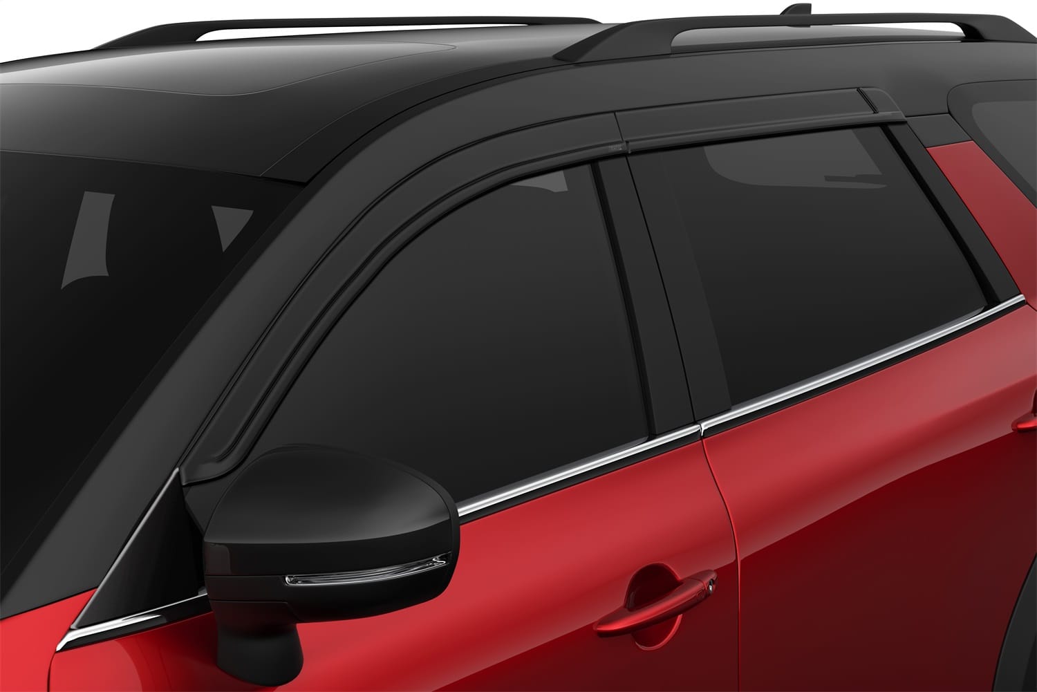 Low Profile Ventvisor Deflector; Smoke; Outside Mount; 4 pc.